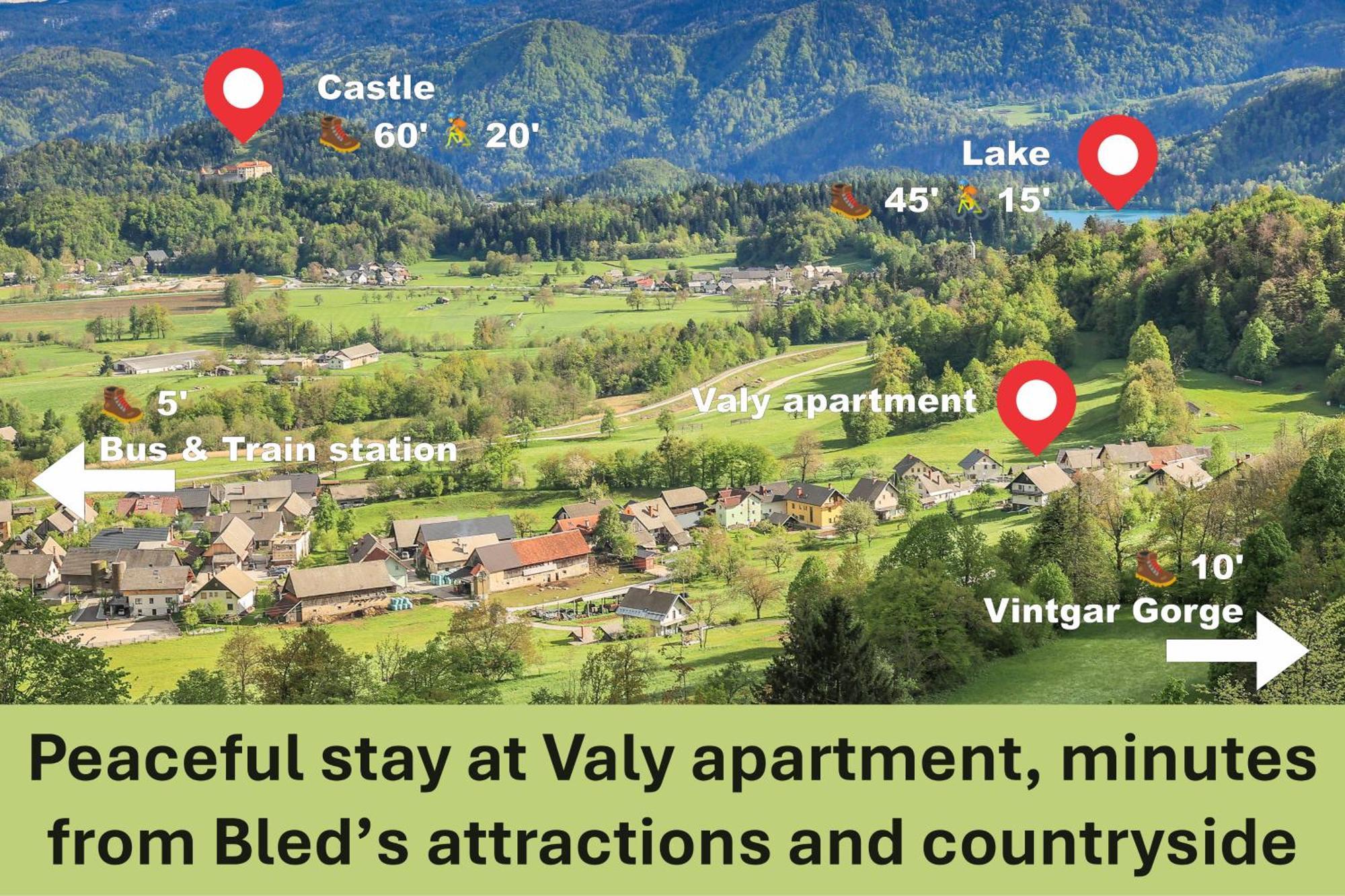 Apartment Valy - Free Bikes, Relaxing Terrace & Near Μπλεντ Εξωτερικό φωτογραφία